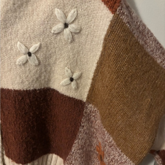 Colorful Patchwork Women's Sweater - Picture 4 of 5